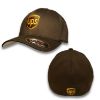 Picture of UPS Flexfit Brown Baseball Cap Hat. Embroidered Front & Back Fitted