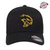 Picture of Dodge Hellcat Challenger Charger Emblem Embroidered FlexFit Fitted Hat Mopar SRT Red Black