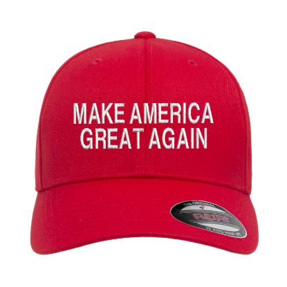 Picture of MAGA Make America Great Again Trump Embroidered Red Flexfit Hat Baseball Cap