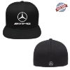 Picture of Mercedes-Benz AMG Logo Embroidered Front Back Flexfit Fitted Black Ball Cap