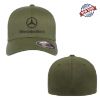 Picture of Mercedes-Benz Logo Embroidered Front Back Flexfit Fitted Black Ball Cap