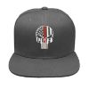 Picture of Punisher Thin Red Line Fire Fighter Support Embroidered Flexfit Hat Baseball Cap