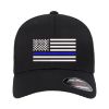 Picture of Thin Blue Line Police Support Embroidered Flexfit Hat Baseball Cap