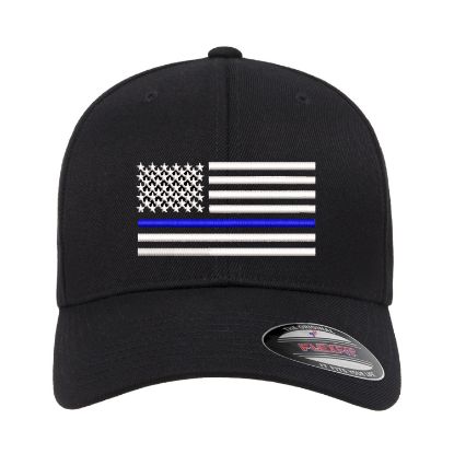Picture of Thin Blue Line Police Support Embroidered Flexfit Hat Baseball Cap