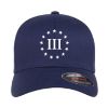 Picture of Three Percent 3% III Gun Rights Second Amendment Embroidered Flexfit Hat Baseball Cap Centered