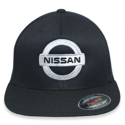 Picture of Nissan Logo Flex-Fit Style Embroidery Black Hat