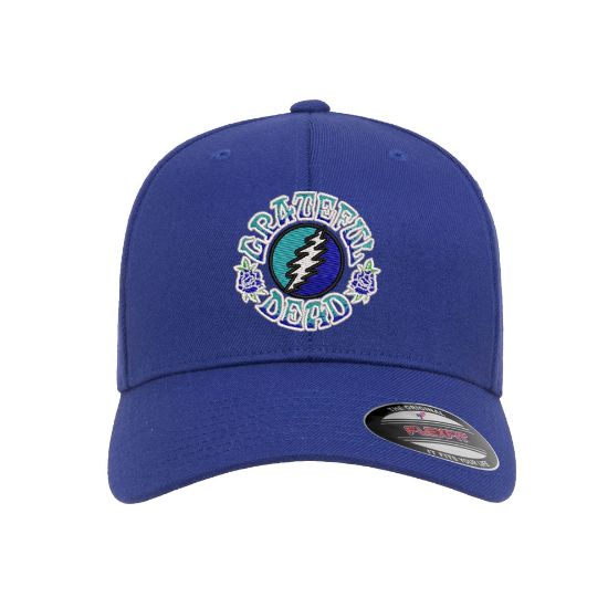 Picture of Grateful Dead Blue Rose Logo Embroidered Flexfit Hat