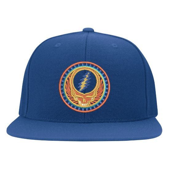 Picture of Grateful Dead Orange Skull Logo Embroidered Flexfit Hat