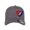 Picture of Grateful Dead Thunderbolt Heart Side Logo Embroidered Flexfit Hat