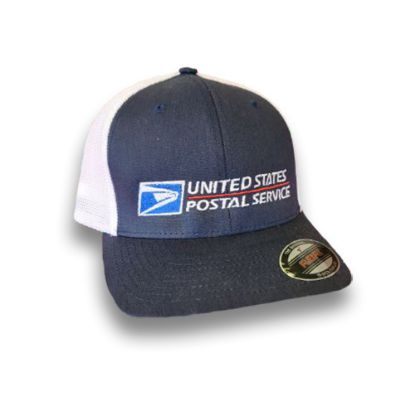 Picture of USPS Navy Blue and White Mesh Embroidered Flexfit Hat