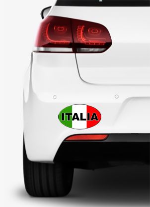 Picture of Italia Italian Flag Waterproof Bumper Sticker 5.5 in wide 5 for $10