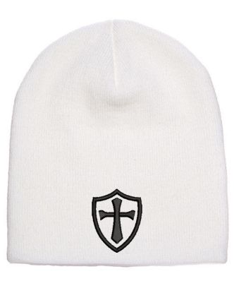 Picture of Crusader Cross Military Logo Embroidered Beanie with or without Cuff