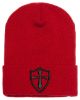 Picture of Crusader Cross Military Logo Embroidered Beanie with or without Cuff