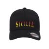 Picture of Sicilia Sicilian Flag Embroidered Black Flexfit Hat