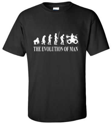 Picture of The Evolution Of Man Drums T-Shirt