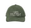 Picture of I Miss Title Fight Embroidered Green Corduroy Hat Metal Buckle Closure