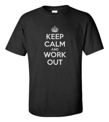 Picture of Keep Calm and Work Out T-shirt