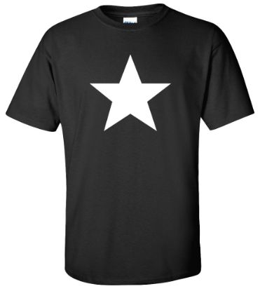 Picture of White Star Retro Geek Skater Music Rock Punk T-shirt