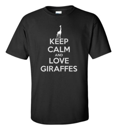 Picture of Keep Calm And Love Giraffes On T-shirt