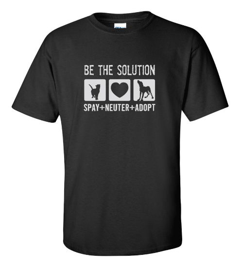 Picture of Be The Solution Spay, Neuter, Adopt T-shirt