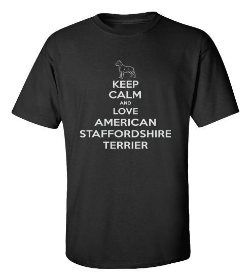 Picture of Keep Calm and Love an American Staffordshire Terrier T-shirt