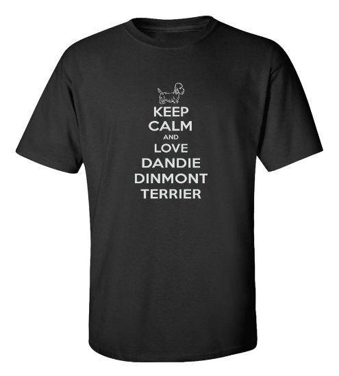 Picture of Keep Calm and Love a Dandie Dinmont Terrier T-shirt