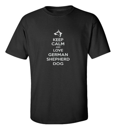 Picture of Keep Calm and Love a German Shepherd Dog T-shirt