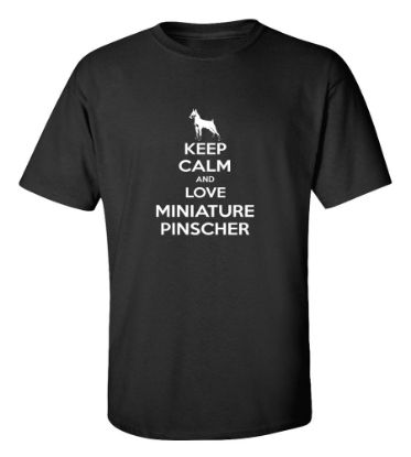 Picture of Keep Calm and Love a Miniature Pinscher T-shirt