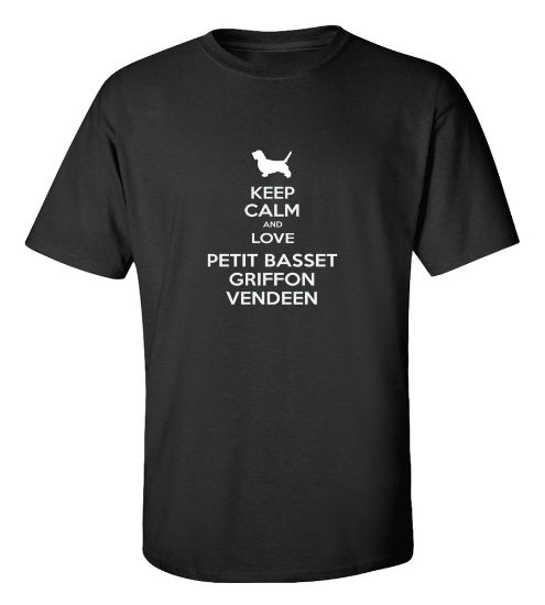 Picture of Keep Calm and Love a Petit Basset Griffon Vendeen T-shirt