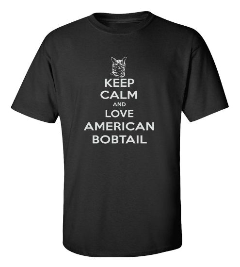 Picture of Keep Calm and Love American Bobtail T-shirt