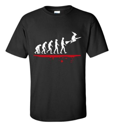 Picture of Halloween Man Evolution Witch T-shirt