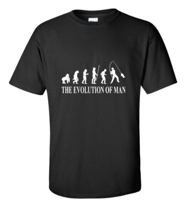 Picture of The Evolution Of Man Fishing Outdoors T-shirt