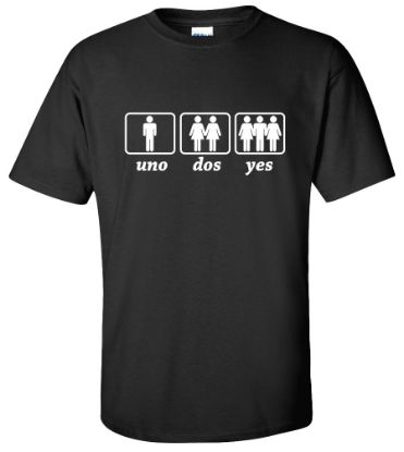 Picture of Uno Dos Yes Threesome T-shirt