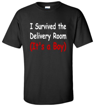 Picture of I Survived Delivery Room It's a Boy T-shirt