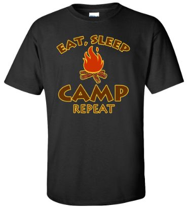 Picture of Eat Sleep Camp Repeat T-shirt