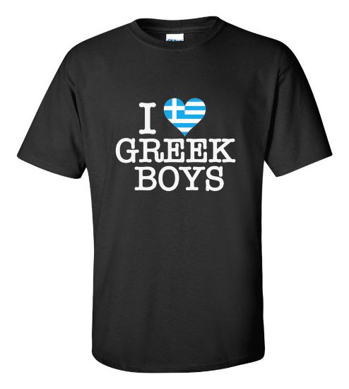 Picture of I Love Greek Boys T-shirt