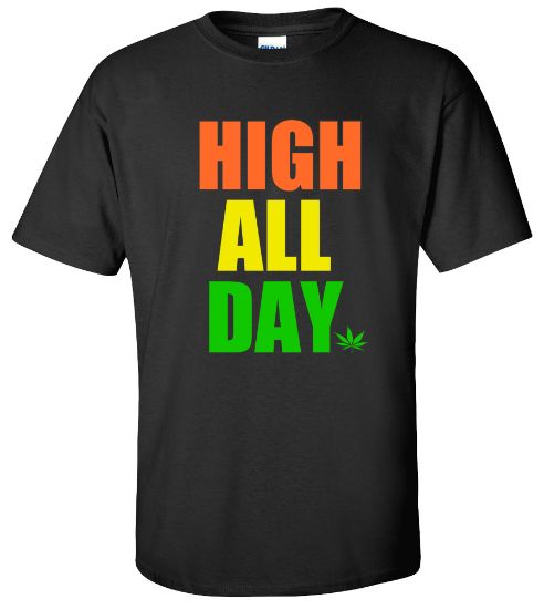 Picture of High All Day Marijuana T-shirt