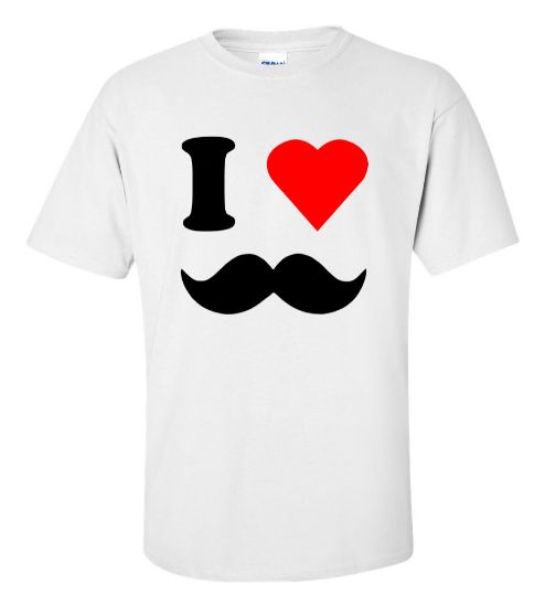 Picture of I Love Moustaches T-Shirt