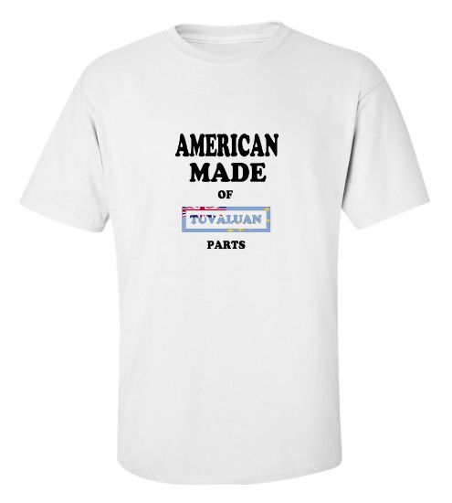 Picture of American Made Of Tuvaluan Parts T-shirt