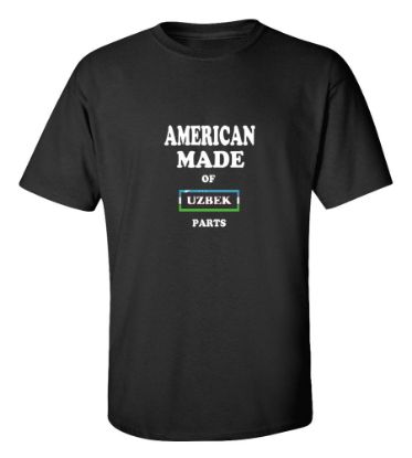 Picture of American Made Of Uzbekistan Parts T-shirt