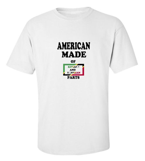 Picture of American Made of Saint Kitts And Nevis Parts T-Shirt