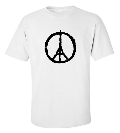 Picture of Peace Symbol Eiffel Tower T-Shirt