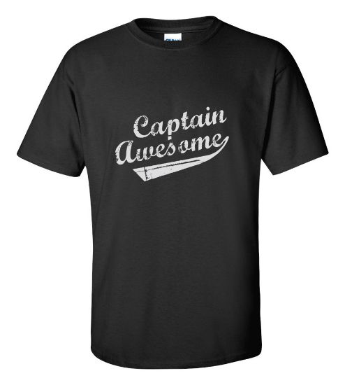 Picture of Captain Awesome T-shirt New College Funny