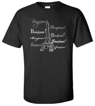 Picture of Bonjour Paris France Tour Eiffel T-shirt