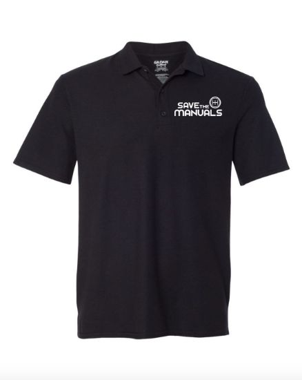 Picture of Save The Manuals Black POLO T-Shirt