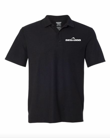 Picture of Sea Doo Watercraft Black POLO T-Shirt Embroidery