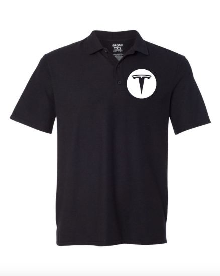 Picture of Tesla Model S Model 3 Black POLO T-Shirt