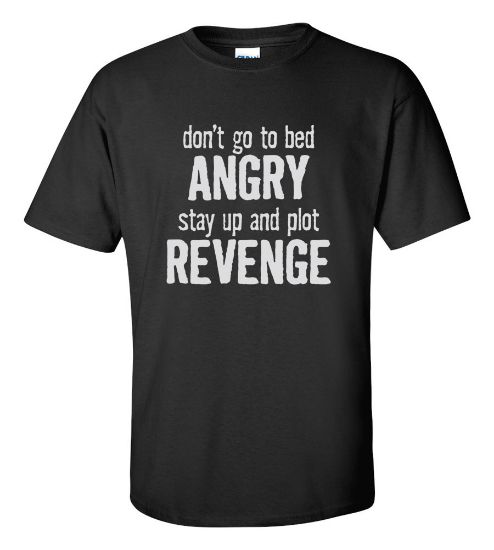 Picture of Don't Go To Bed Angry Stay Up And Plot Revenge T-shirt