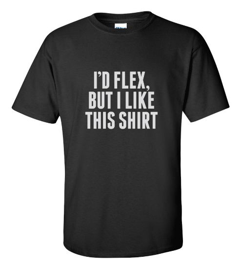 Picture of I'd Flex But I Like This Shirt T-shirt Funny
