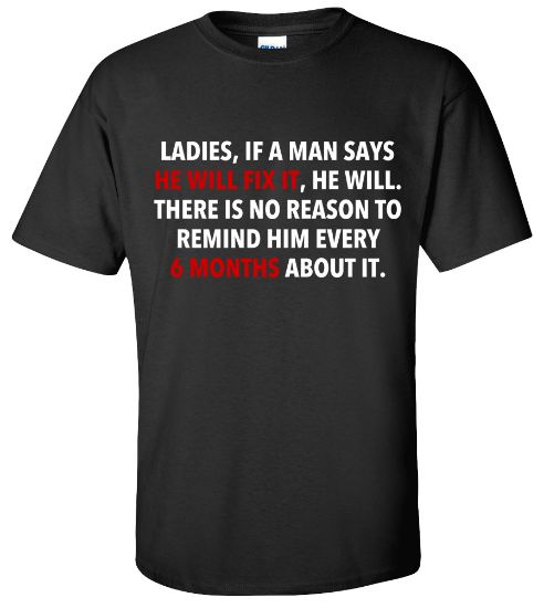 Picture of Ladies He Will Fix It Funny Professional T-shirt